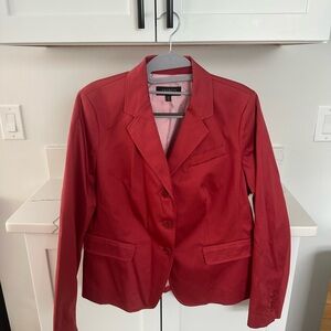 Talbots Red Women's Blazer with Notch Collar